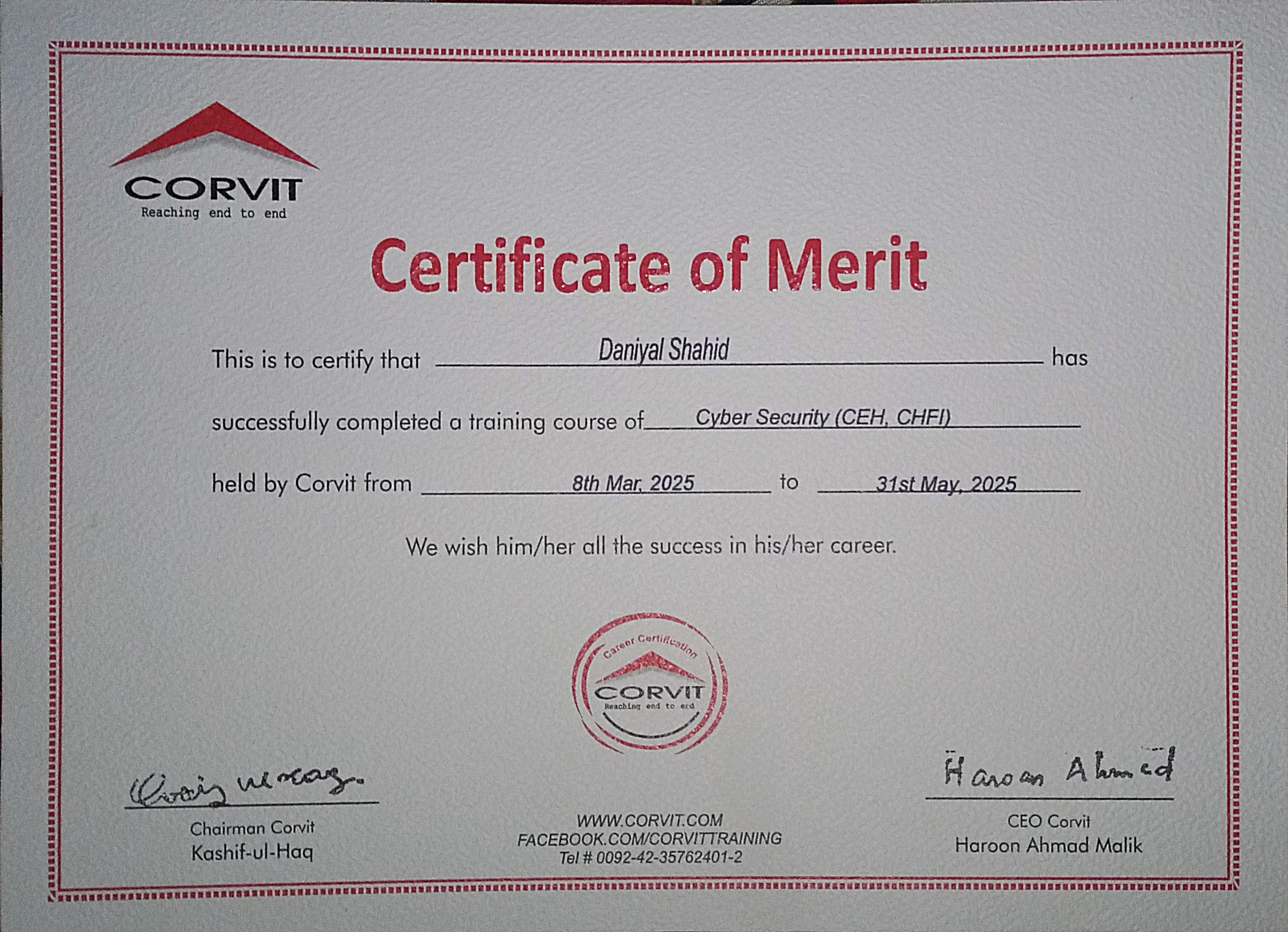 Cyber Security (CEH, CHFI)